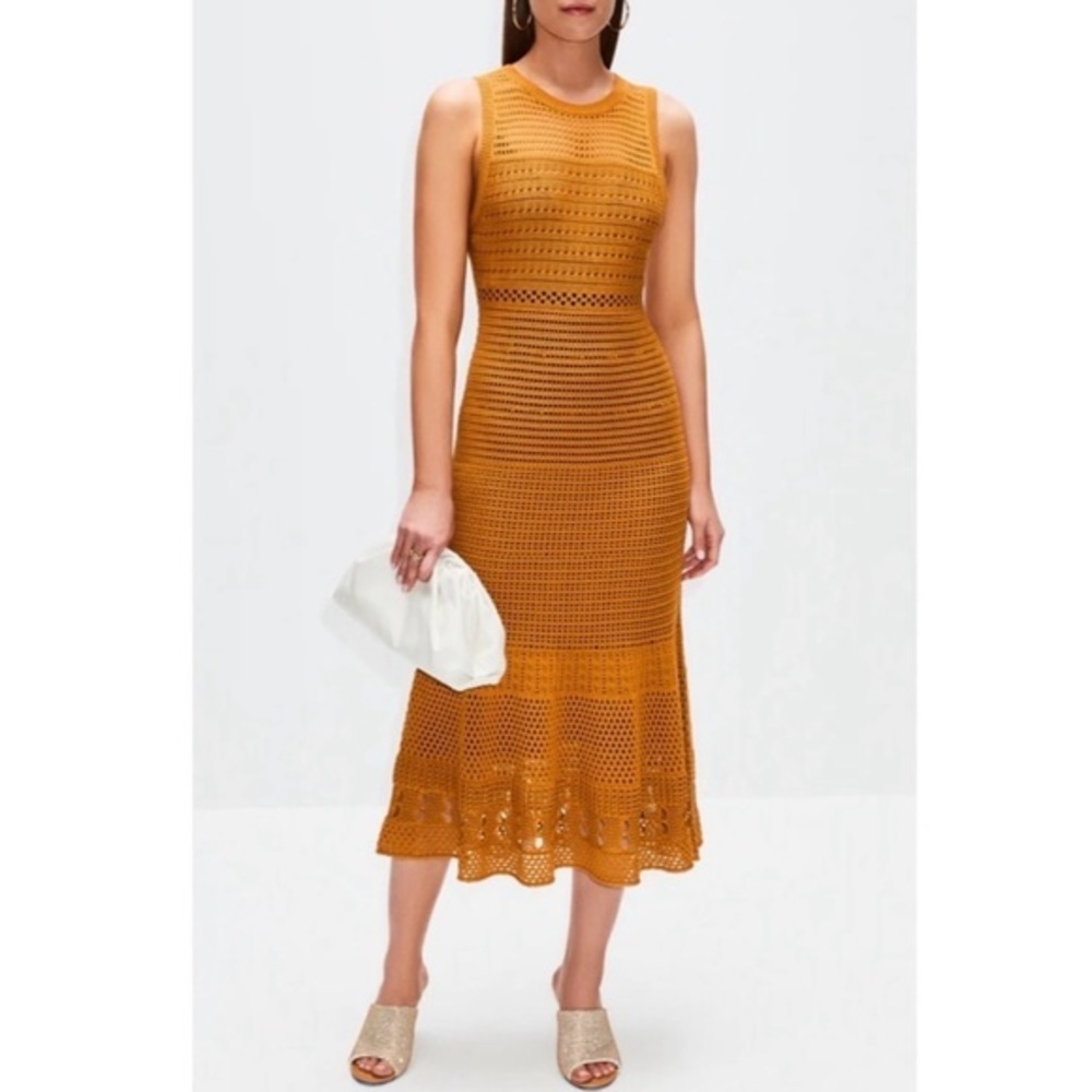 PROENZA SCHOULER SILK COTTON POINTELLE SLEEVELESS DRESS